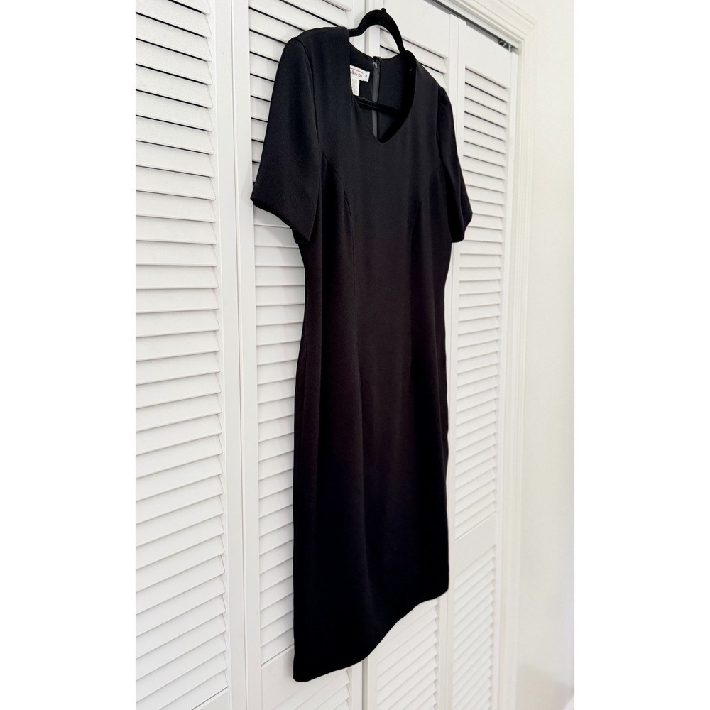 TALBOTS Women's A Line Classic Short Sleeve Black‎ Dress Size 12 - Picture 2 of 8